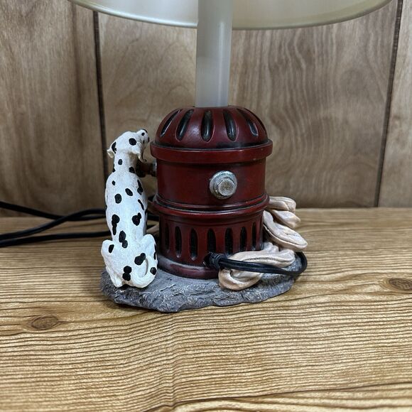 Vanmark Red Hats of Courage Tribute Lamp Firehydrant Dalmation Firefighter READ - Picture 3 of 8